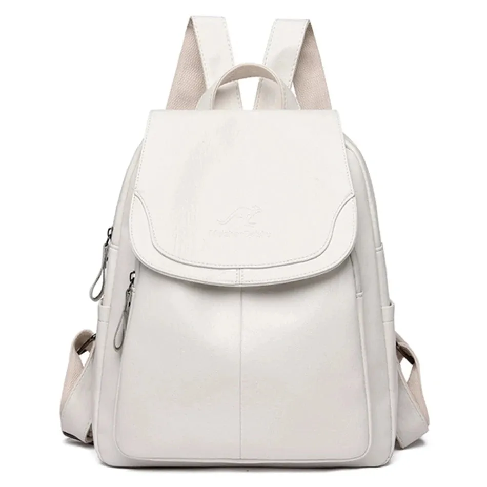 Freja | Anti-Theft Leather Backpack