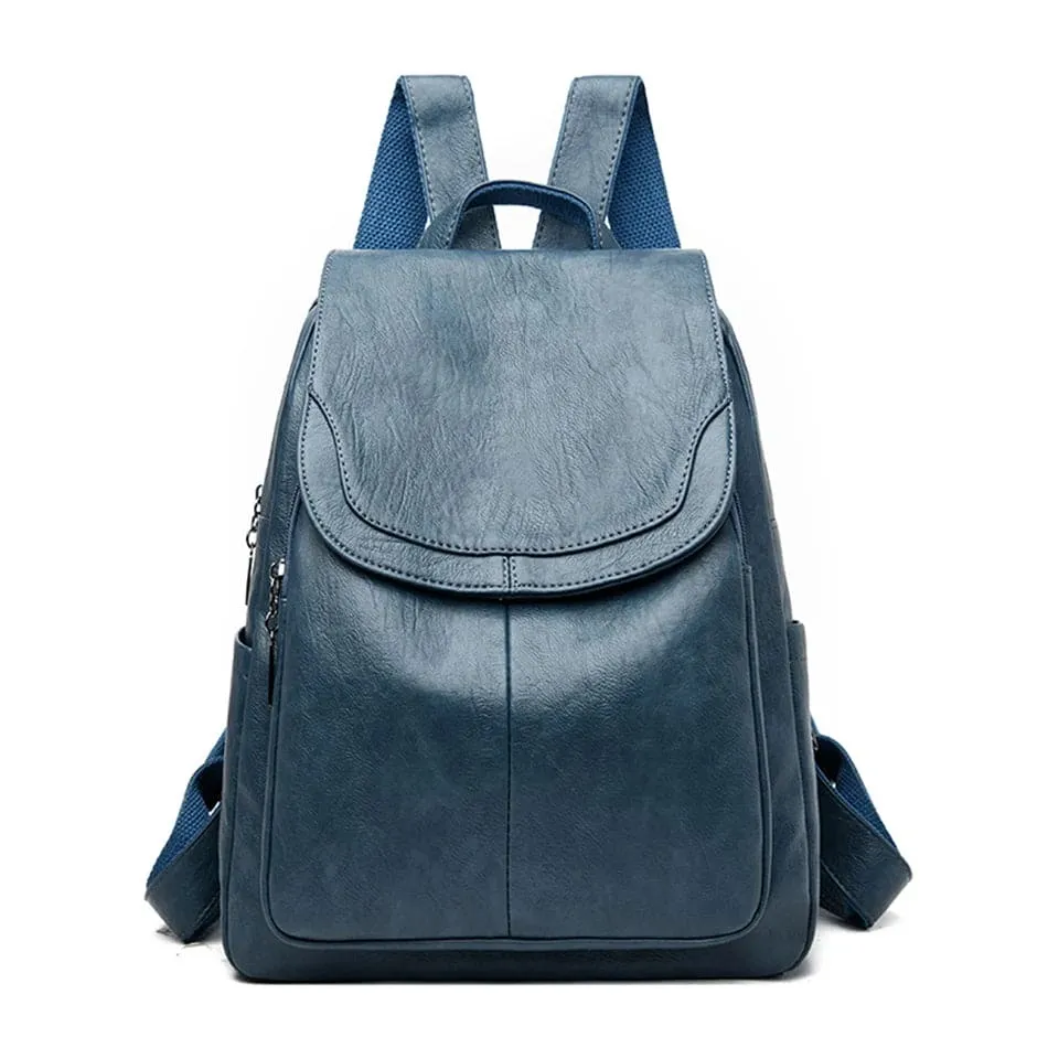 Freja | Anti-Theft Leather Backpack