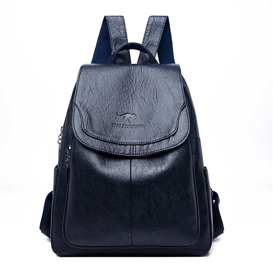 Freja | Anti-Theft Leather Backpack