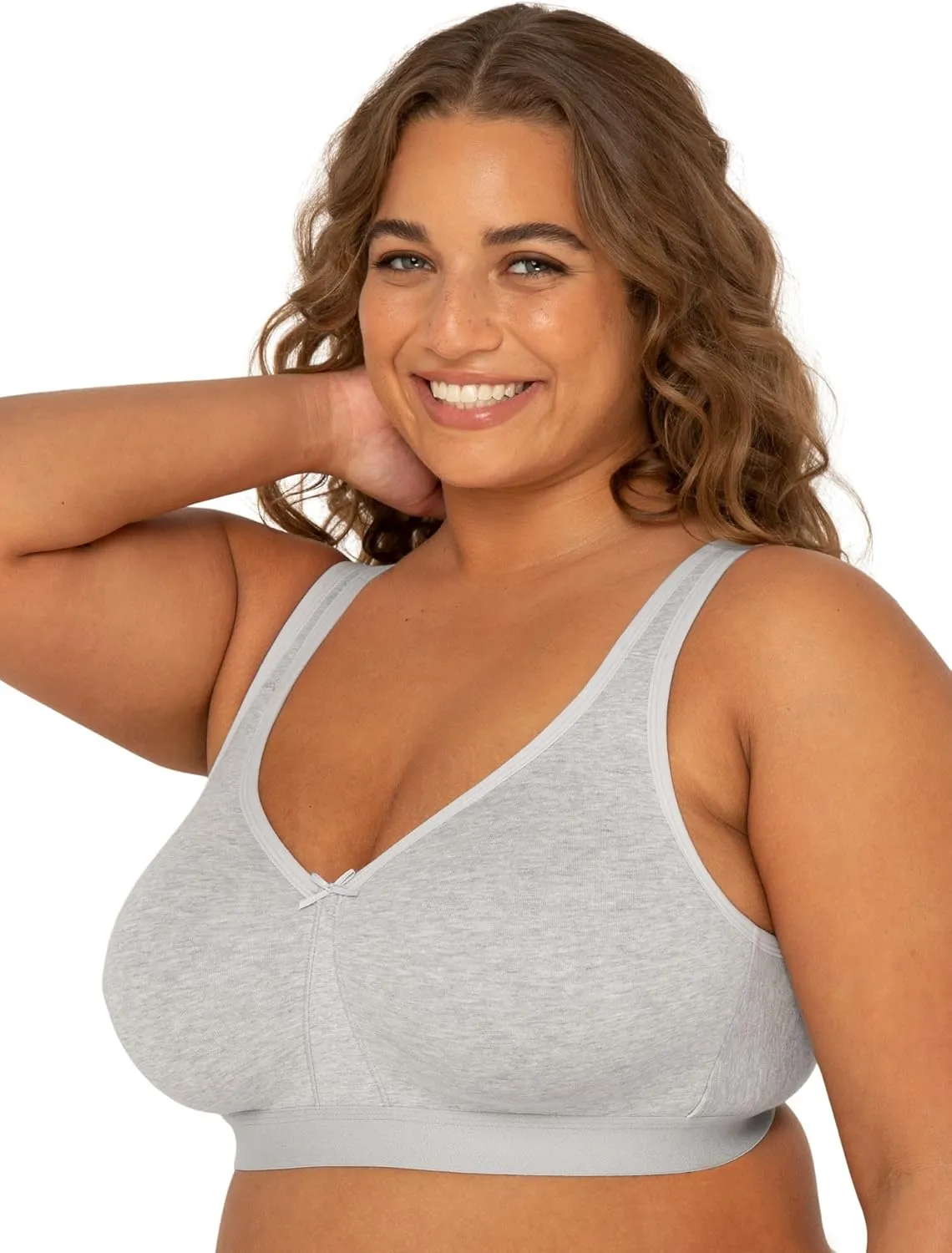 Fruit of the Loom Women's Fit for Me Collection: Plus-Size Wireless Bra - Soft Cotton Comfort & Support