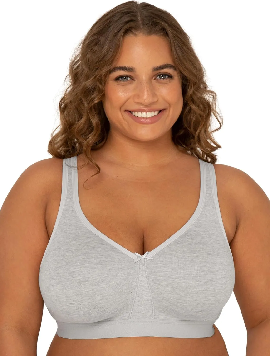 Fruit of the Loom Women's Fit for Me Collection: Plus-Size Wireless Bra - Soft Cotton Comfort & Support