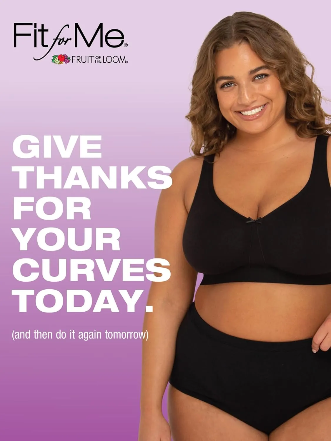 Fruit of the Loom Women's Fit for Me Collection: Plus-Size Wireless Bra - Soft Cotton Comfort & Support