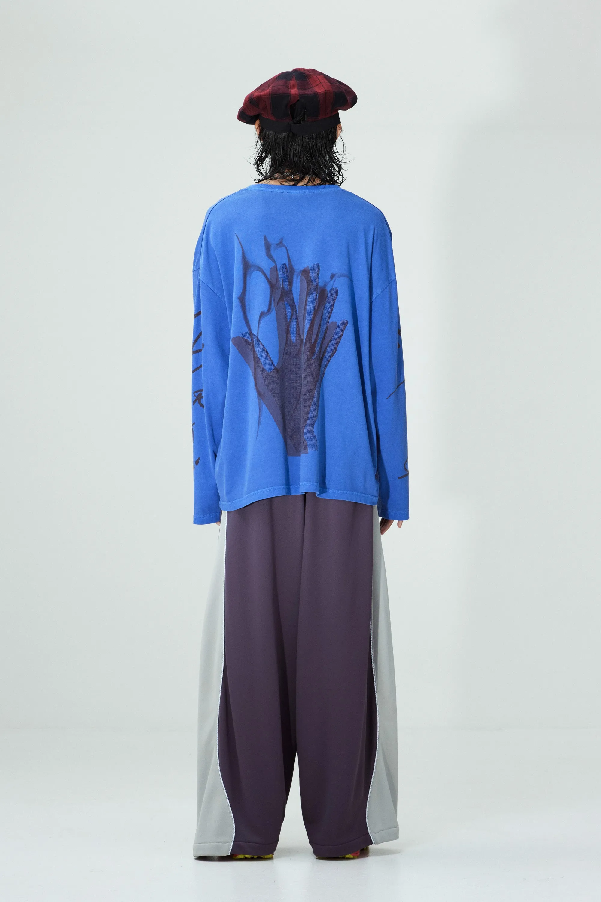 GAZE OVERSIZED LS TEE ULTRAMARINE