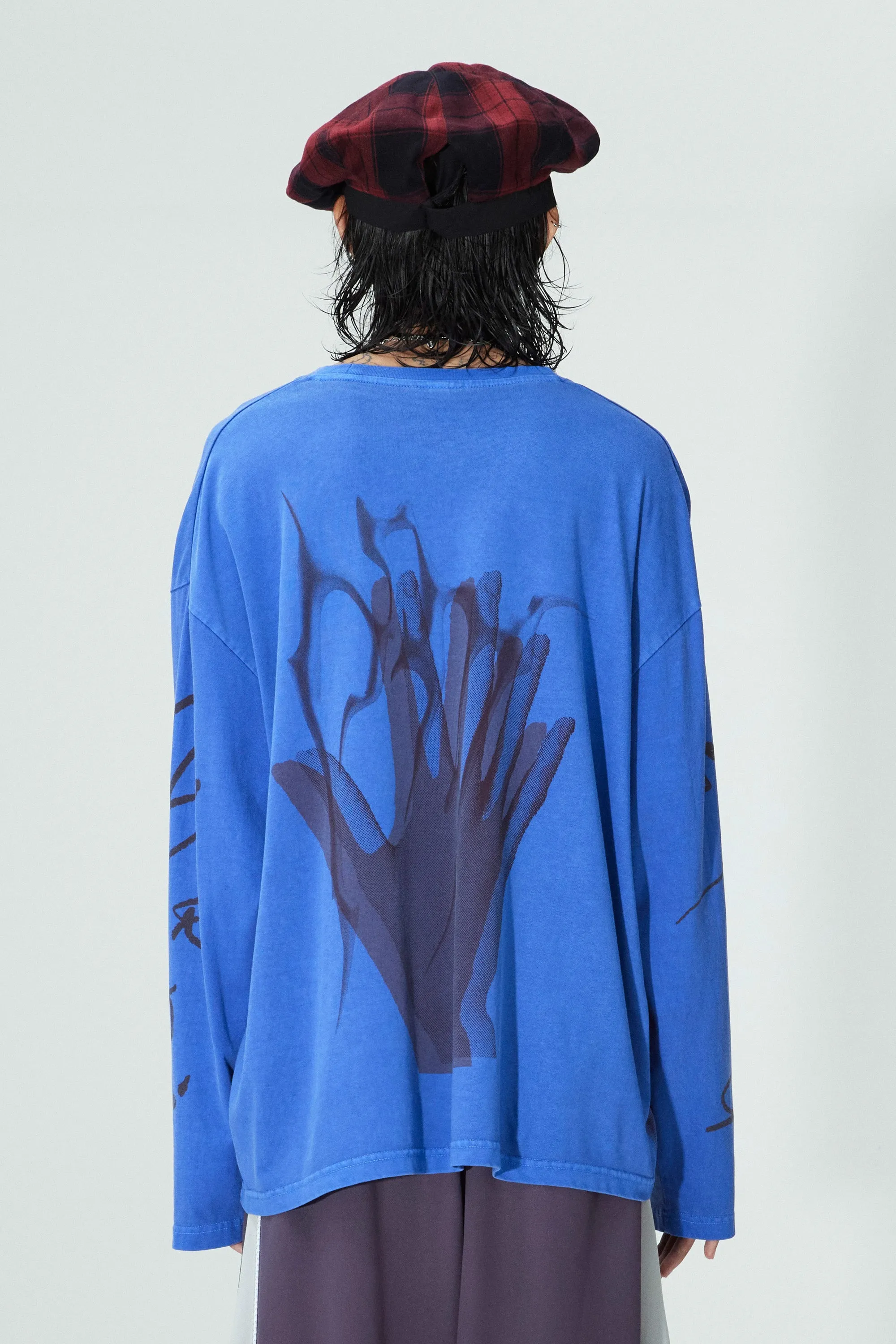 GAZE OVERSIZED LS TEE ULTRAMARINE