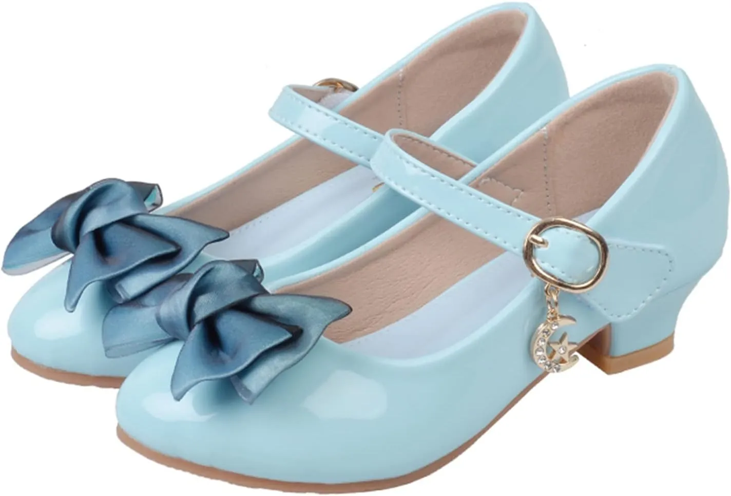 Girls Mary Jane Dress Shoes Pumps Low Heels Flower Party Wedding Shoes School Girl Shoes Kids Little Girl Shoes