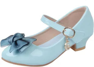 Girls Mary Jane Dress Shoes Pumps Low Heels Flower Party Wedding Shoes School Girl Shoes Kids Little Girl Shoes