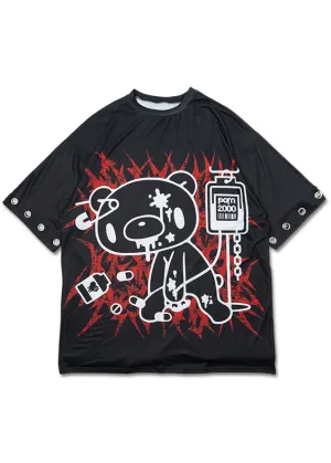 Gloomy Bear Dark Gloomy Ring Black Oversized Tee