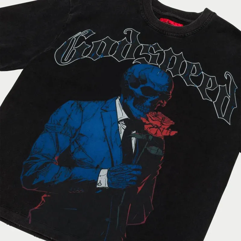 Godspeed - Smell The Roses T-Shirt - Black Wash