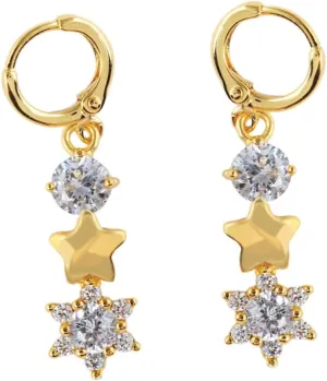 Gold Drop Earrings for Women Statement Jewelry Cubic Zirconia Earrings Fashion Jewelry Minimalist Design Er0693