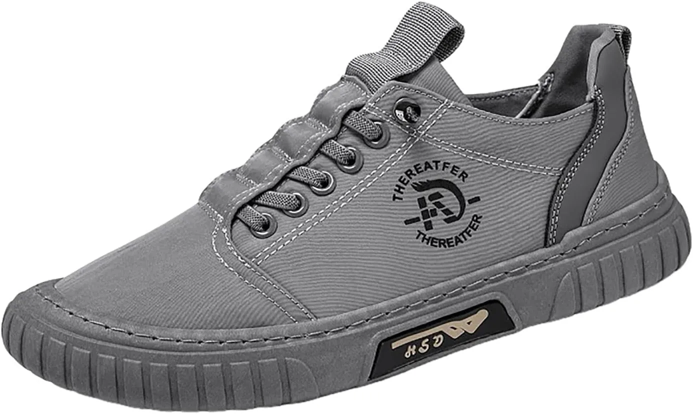 Grounded Footwear for Men Comfortable Flat Bottom Walking Shoes Lace Up Canvas Shoes Casual Dress Men Casual Dress Shoe