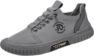 Grounded Footwear for Men Comfortable Flat Bottom Walking Shoes Lace Up Canvas Shoes Casual Dress Men Casual Dress Shoe