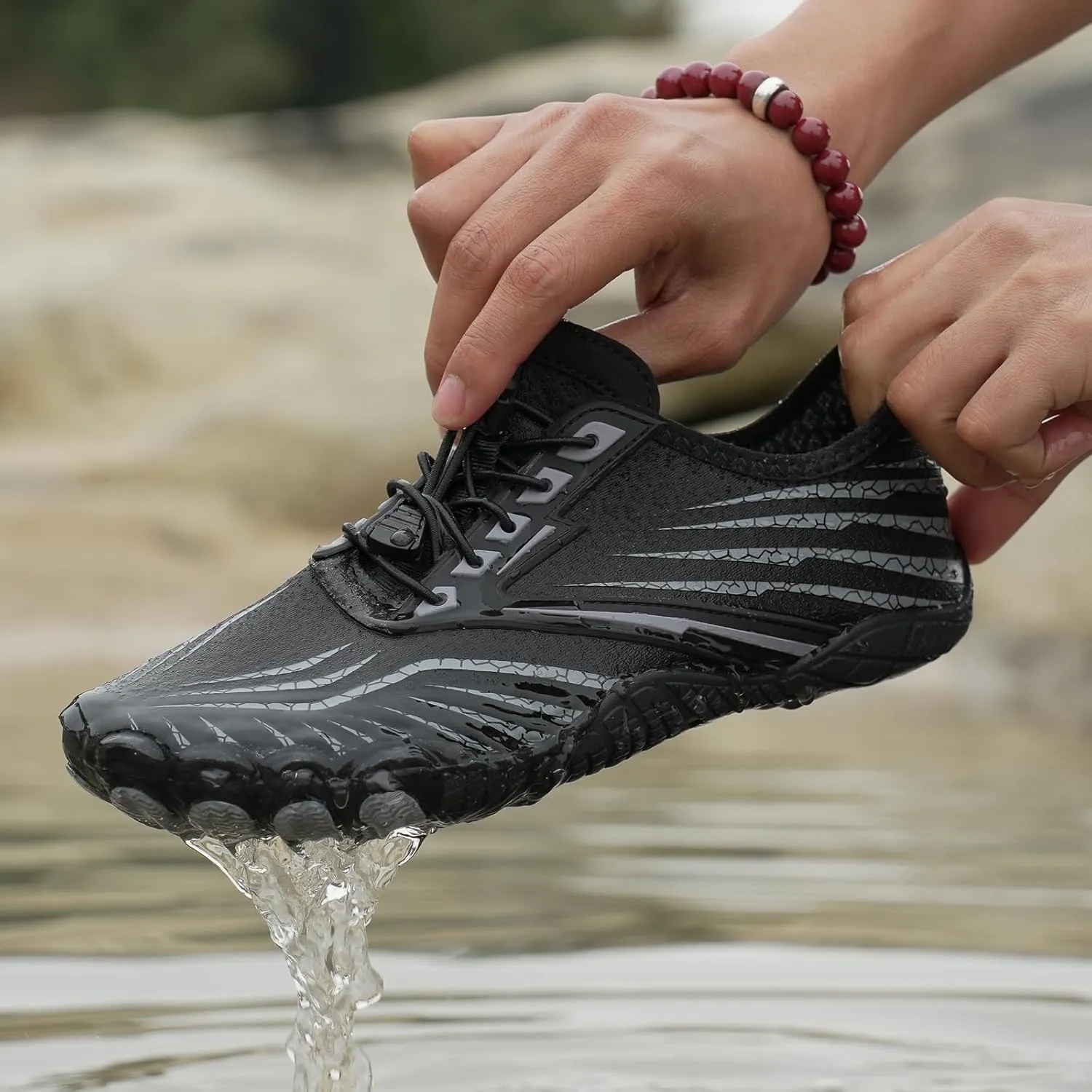 Grounded Footwear for Women Wide Width Walking Hiking Winter Footwear Barefoot Shoes Womens, Waterproof Hiking Boots Non Slip Hikes Water Shoes for Neuropathy Healthy Shoe for Swim Beach Pool Yoga