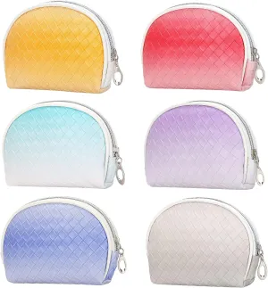 HAOGUAGUA 6 Pieces Travel Makeup Bag Toiletry Pouch, Waterproof Cosmetic Purse Organizer Bag with Zipper, Small Zipper Pouch for Purse Travel Accessory Organizer (6PCS STYLE 3)
