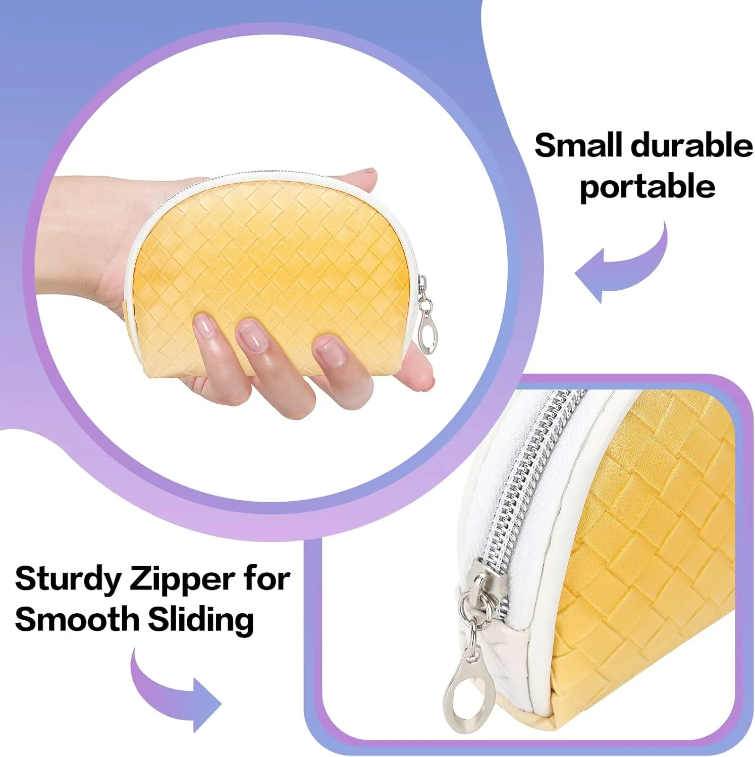 HAOGUAGUA 6 Pieces Travel Makeup Bag Toiletry Pouch, Waterproof Cosmetic Purse Organizer Bag with Zipper, Small Zipper Pouch for Purse Travel Accessory Organizer (6PCS STYLE 3)
