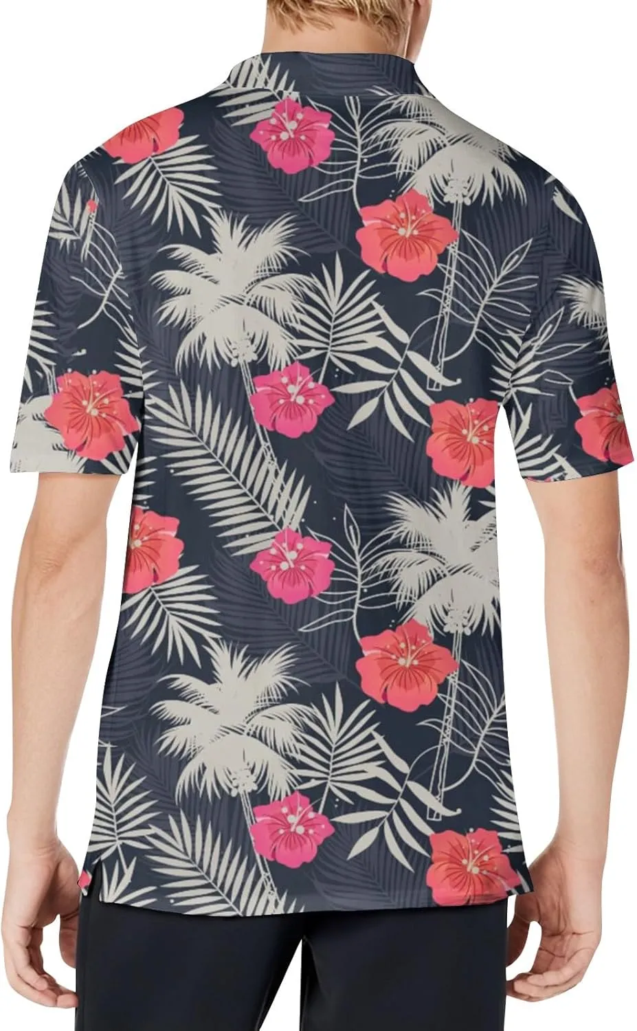 Hawaiian Shirts for Men Short Sleeve Polo Summer Shirt Button Down Lightweight Classic Collared Tropical Graphic Tees