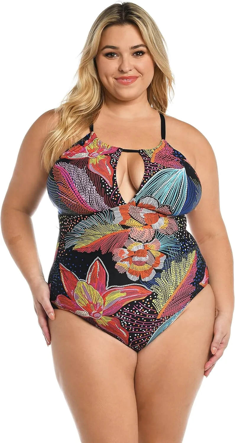 High Neck Keyhole Mio One Piece Swimsuit