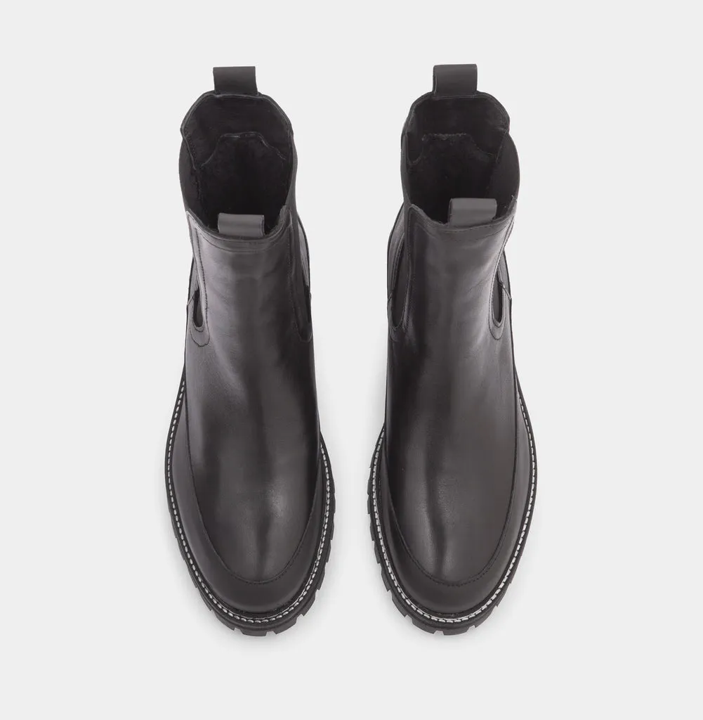 IVYLEE COPENHAGEN Iowa Boot black with white stitching