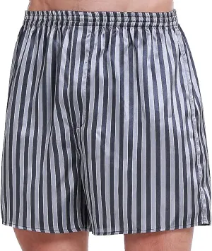 Lavenderi Men's Silk Satin Boxer Shorts, Pajama Shorts
