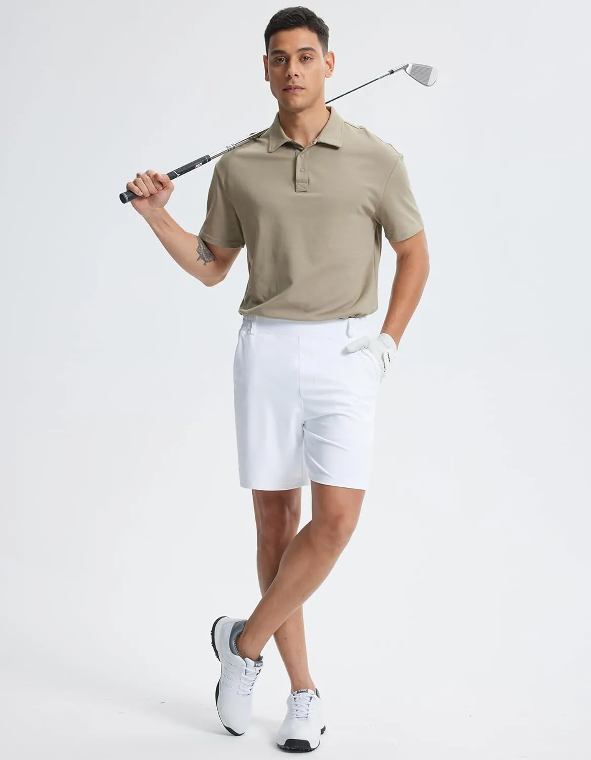 Libin Men's 7" Golf Shorts Athletic Workout Shorts with Liner Gym Running Casual Shorts