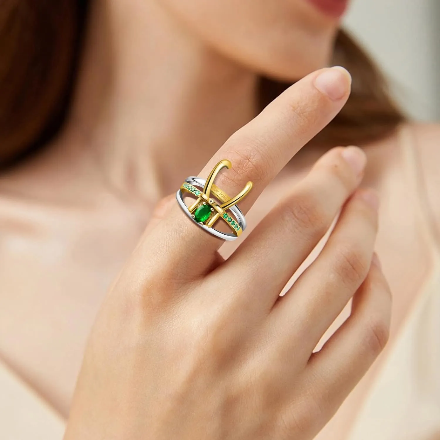 Loki Ring Superhero Helmet Ring, for Unisex Jewelry Marvel Gifts Halloween Cosplay Costume Jewelry Gifts