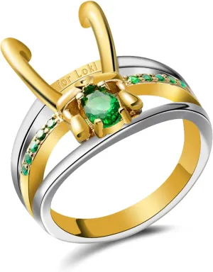 Loki Ring Superhero Helmet Ring, for Unisex Jewelry Marvel Gifts Halloween Cosplay Costume Jewelry Gifts
