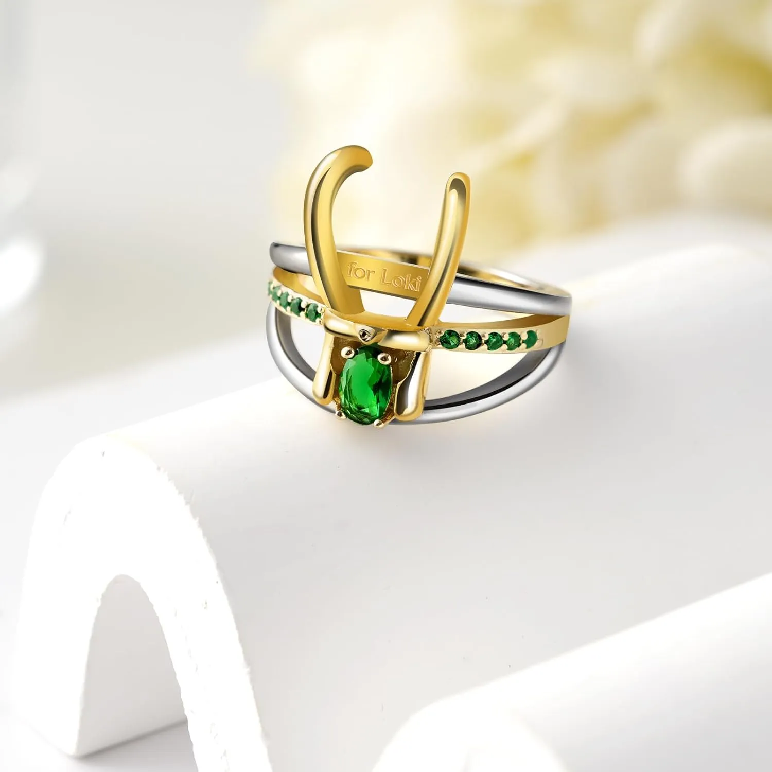 Loki Ring Superhero Helmet Ring, for Unisex Jewelry Marvel Gifts Halloween Cosplay Costume Jewelry Gifts