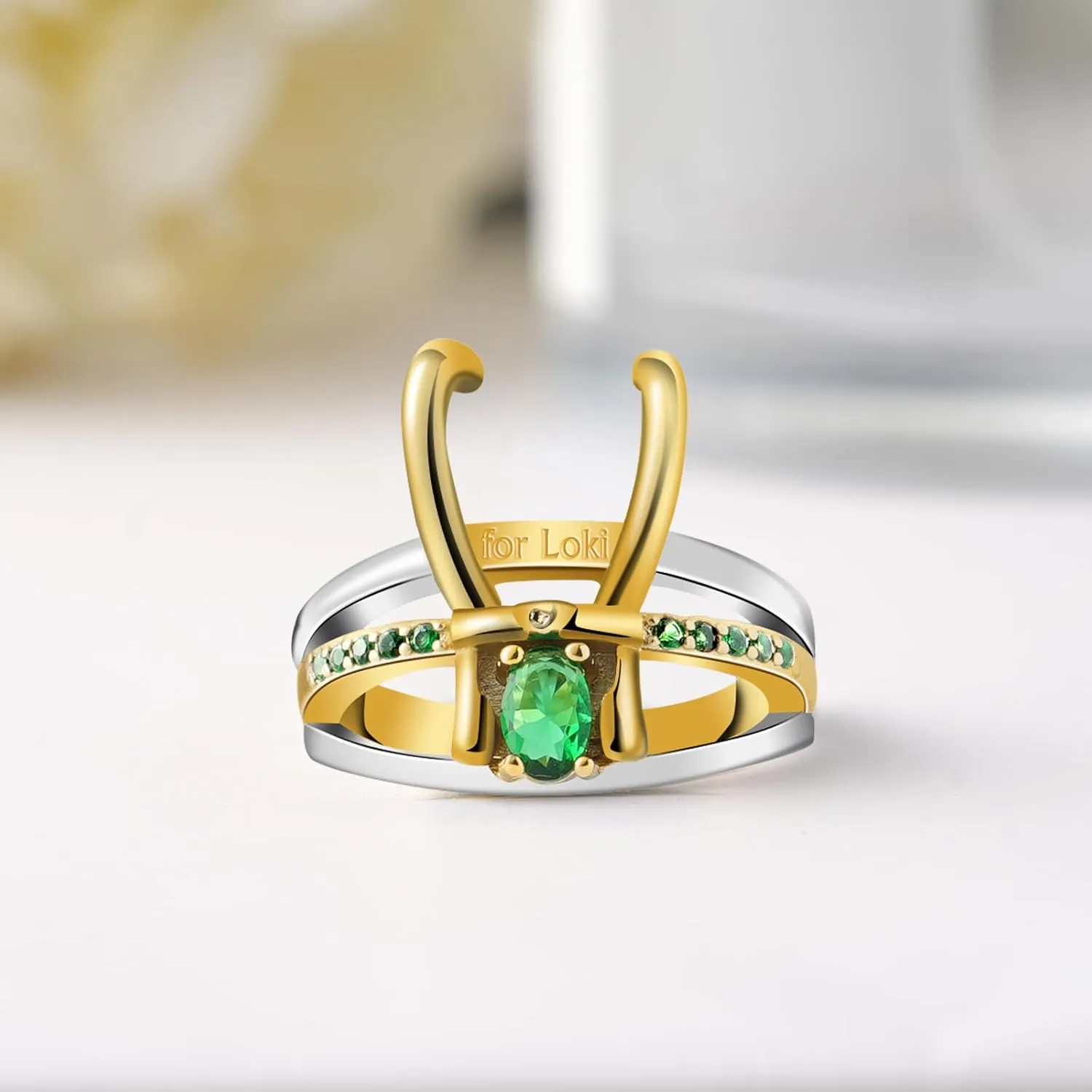 Loki Ring Superhero Helmet Ring, for Unisex Jewelry Marvel Gifts Halloween Cosplay Costume Jewelry Gifts