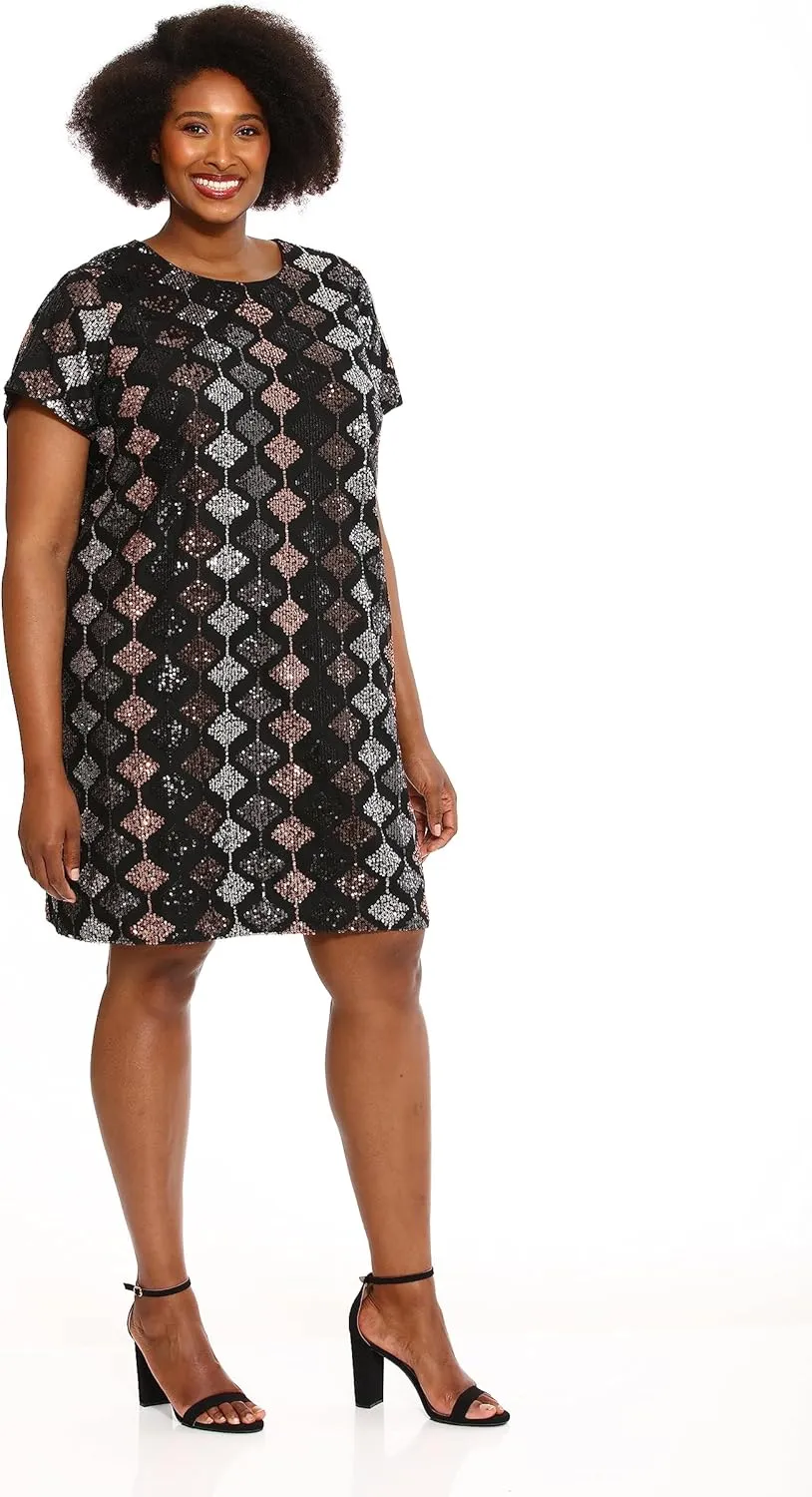 London Times Women's Sequin Dress Occasion Event Party