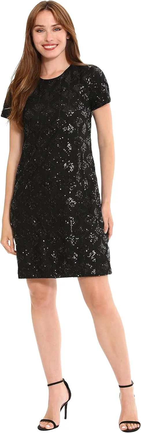 London Times Women's Sequin Dress Occasion Event Party