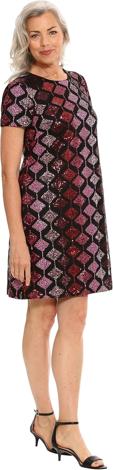 London Times Women's Sequin Dress Occasion Event Party