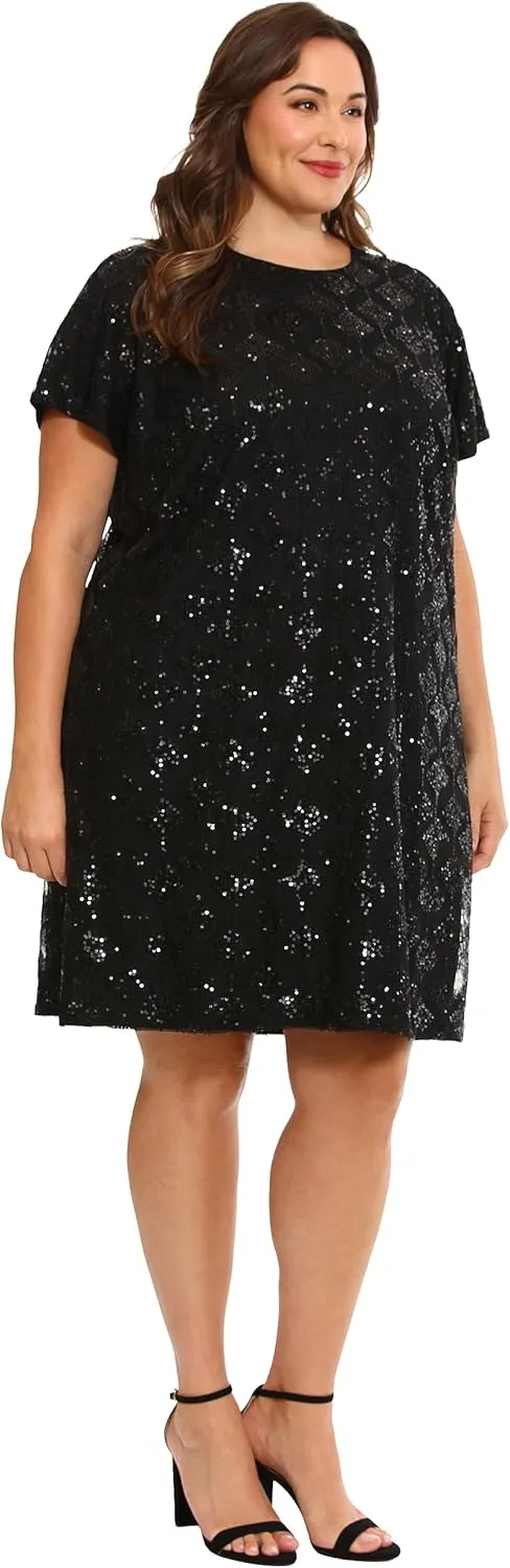 London Times Women's Sequin Dress Occasion Event Party