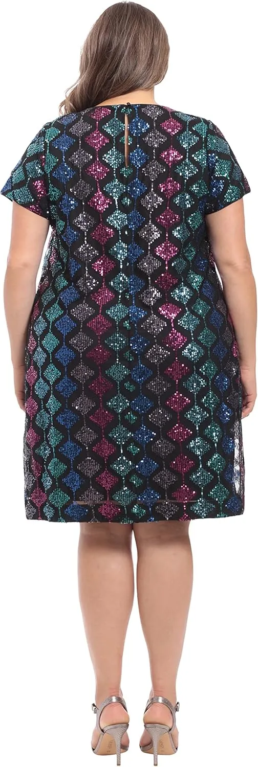 London Times Women's Sequin Dress Occasion Event Party