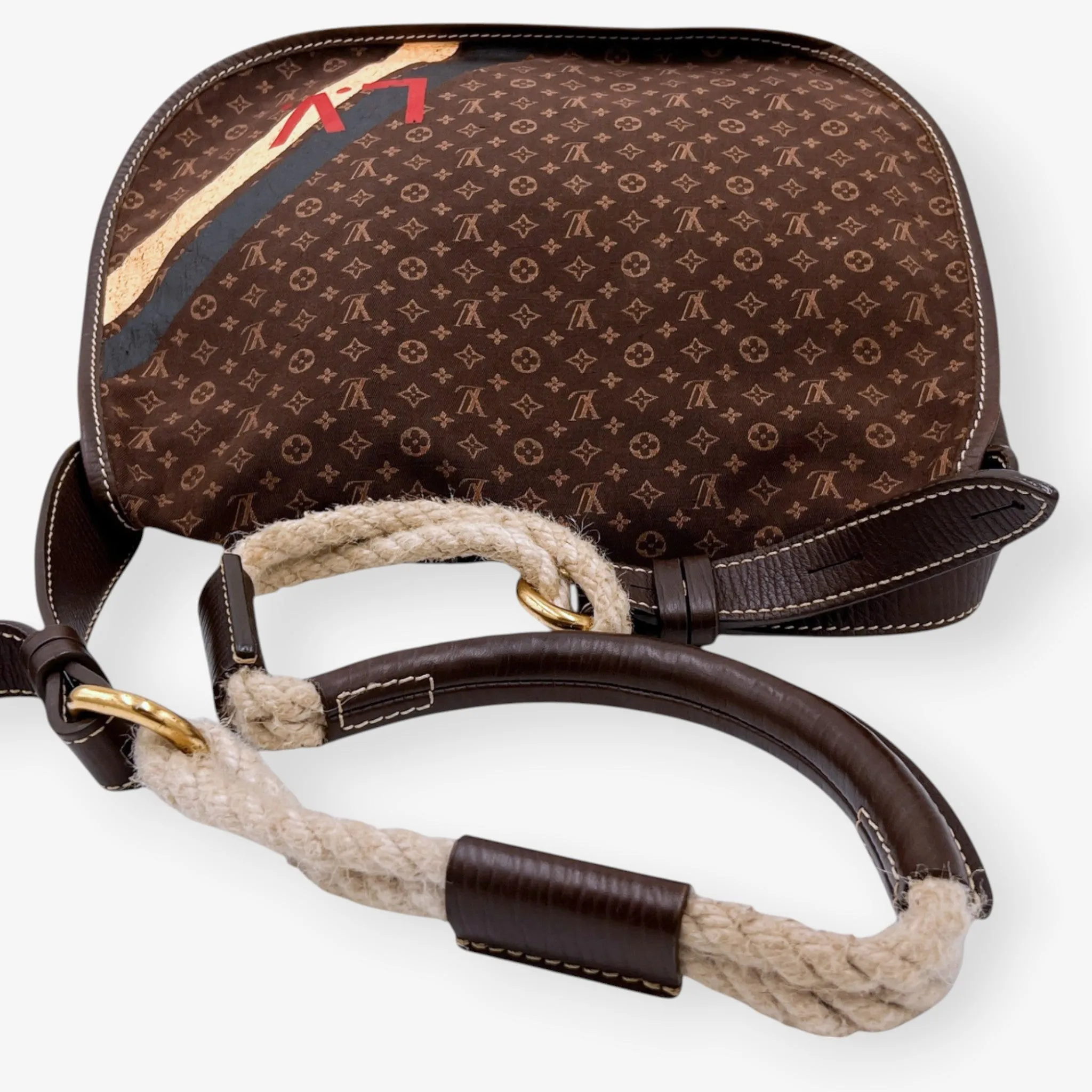 Louis Vuitton Limited Edition Amman Rope Handle & Flap Messenger Bag