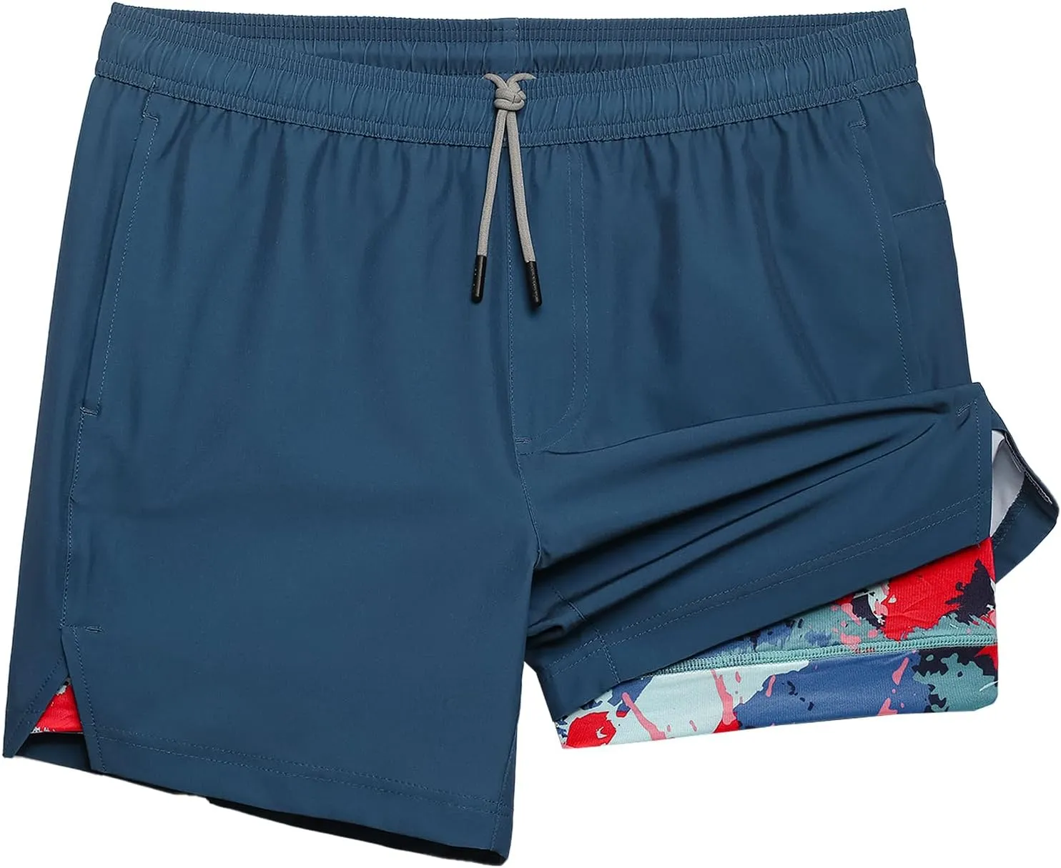 maamgic Men's 5'' Athletic Shorts 2 in 1 Running Shorts Recycled Polyester Workout Shorts