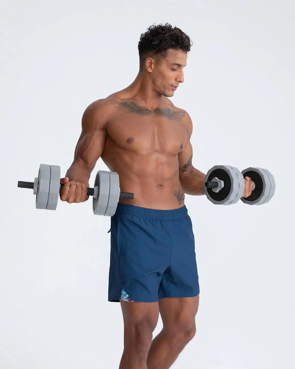 maamgic Men's 5'' Athletic Shorts 2 in 1 Running Shorts Recycled Polyester Workout Shorts