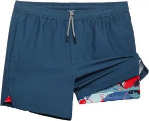 maamgic Men's 5'' Athletic Shorts 2 in 1 Running Shorts Recycled Polyester Workout Shorts