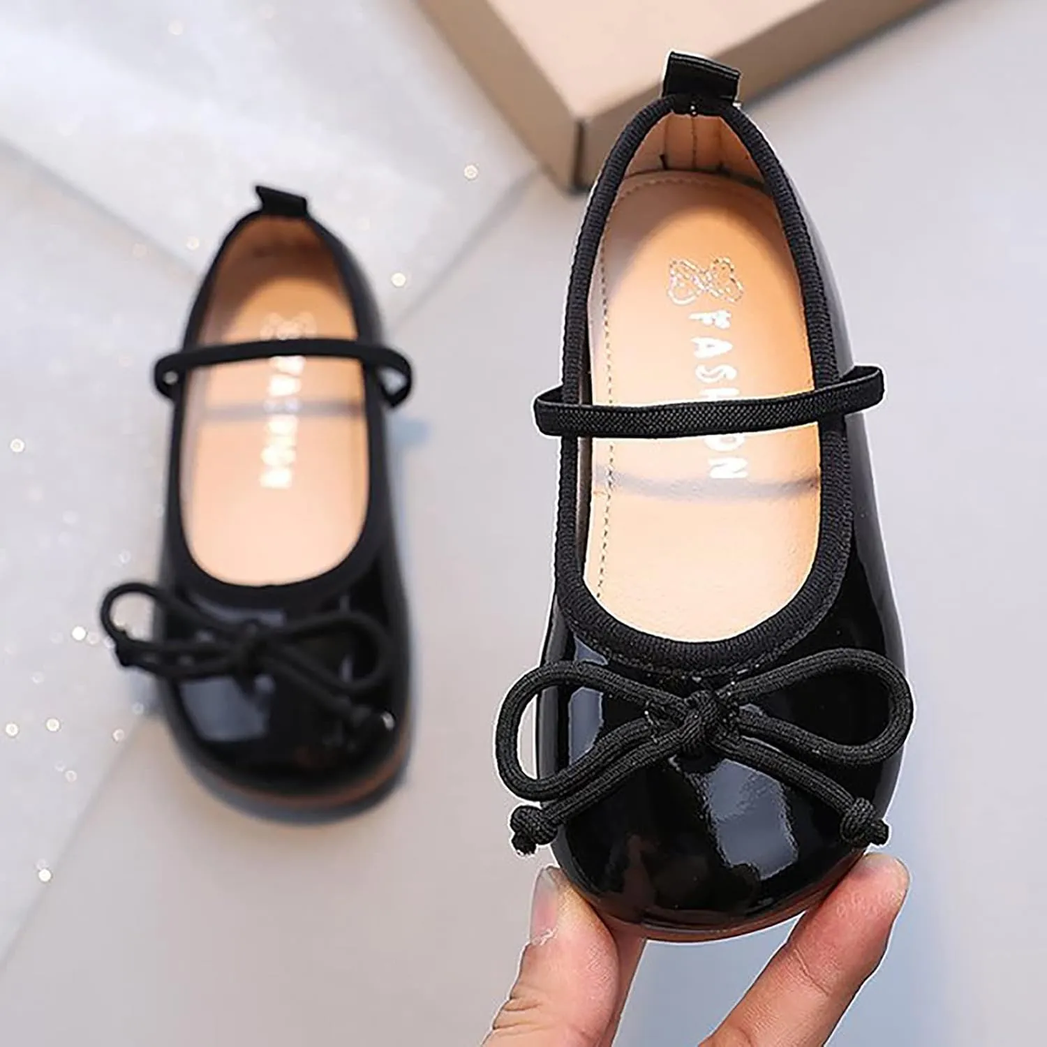 Mary Jane Flat Shoes for Little Girls Toddler Kids Dress Ballet Shoes Non Slip Soft Sole Robe Princess Shoes
