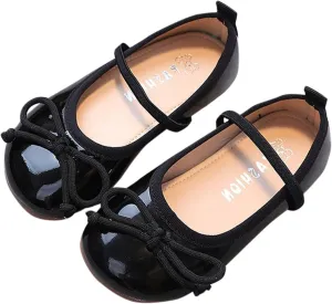 Mary Jane Flat Shoes for Little Girls Toddler Kids Dress Ballet Shoes Non Slip Soft Sole Robe Princess Shoes