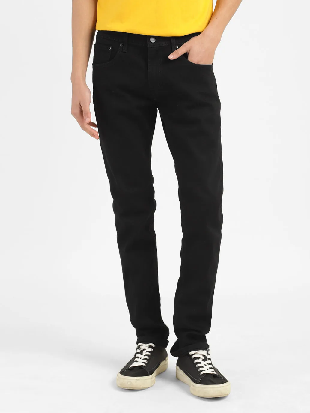 Men's 65504 Black Skinny Fit Mid Rise Jeans