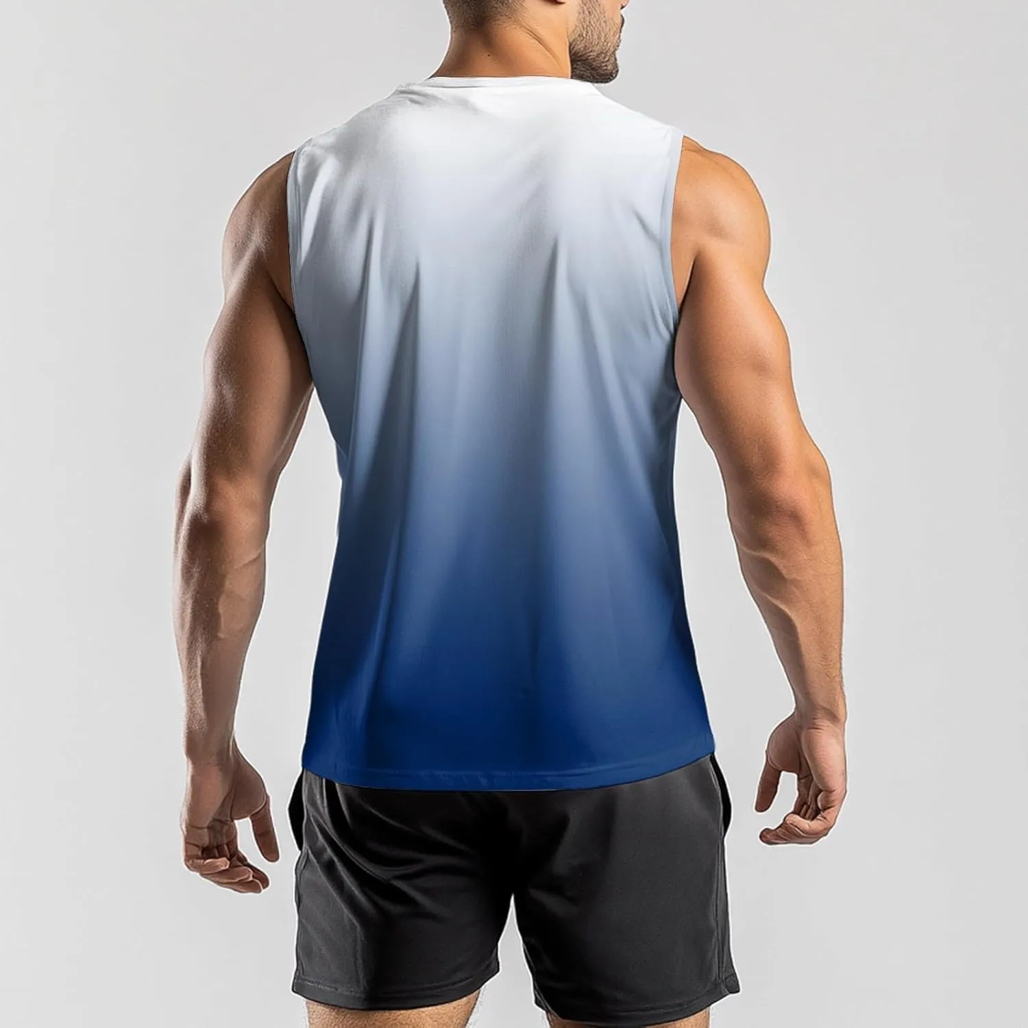Mens Beach Tank Tops Summer Swim Graphic Sleeveless Shirts for Men Big and Tall Muscle Running Workout Gym