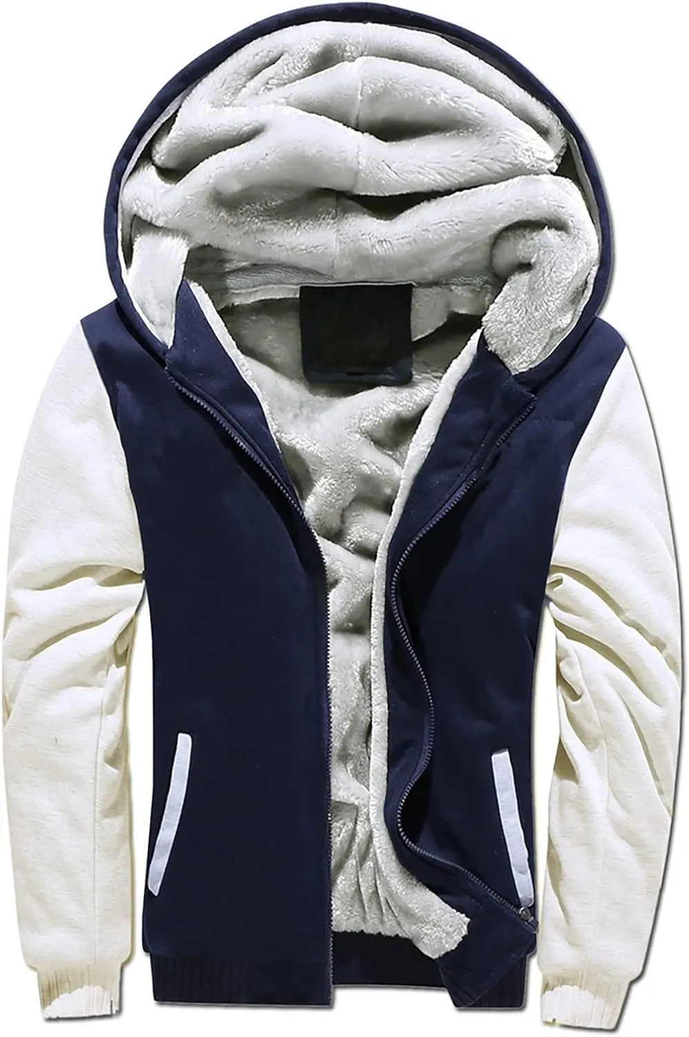 Men's Bomber Jackets Winter Workout Fleece Hoodie Jackets Full Zip Warm Thick Coats Waterproof Jacket, S-5XL