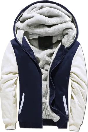 Men's Bomber Jackets Winter Workout Fleece Hoodie Jackets Full Zip Warm Thick Coats Waterproof Jacket, S-5XL