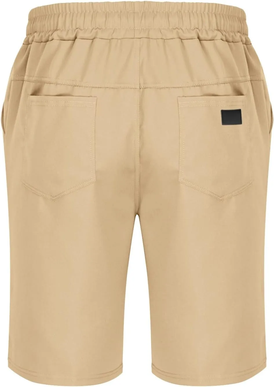 Mens Casual Shorts - Cotton Drawstring Cargo Shorts Summer Beach Stretch Twill Chino Golf Shorts Comfy Beach Outfits