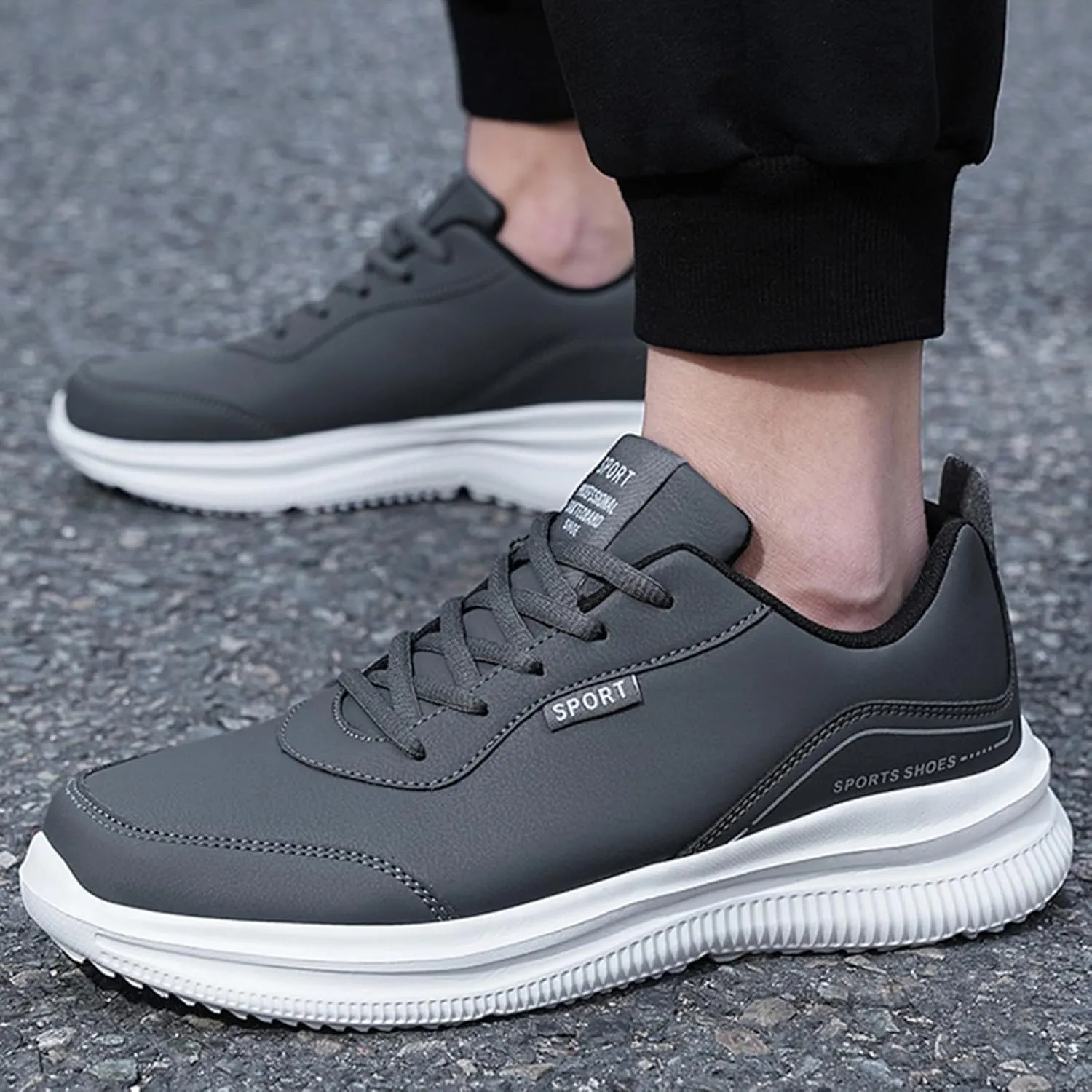 Men's Fashion Sneakers Mens Sneakers Casual Shoes Fashion Black Shoes Casual Tennis for Men Hiking Skateboarding
