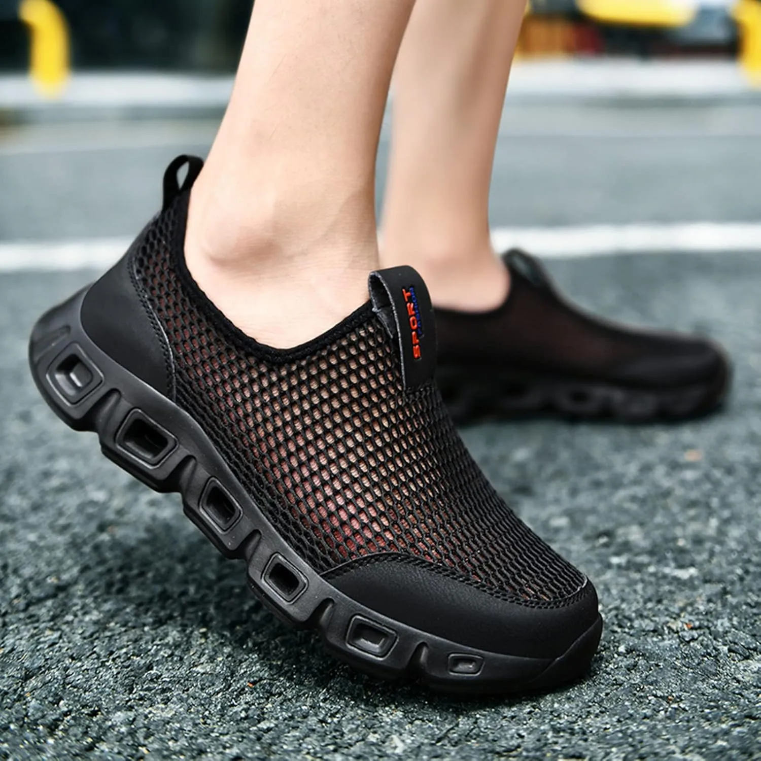 Men's Fashion Sneakers Mens Tennis Shoes Shoe for Men Slip on Shoe for Men Mesh Running Trail Sneaker