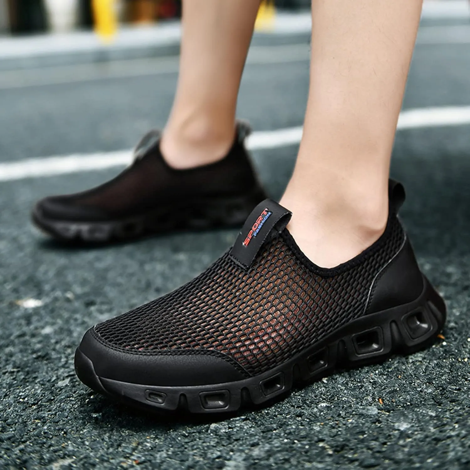 Men's Fashion Sneakers Mens Tennis Shoes Shoe for Men Slip on Shoe for Men Mesh Running Trail Sneaker