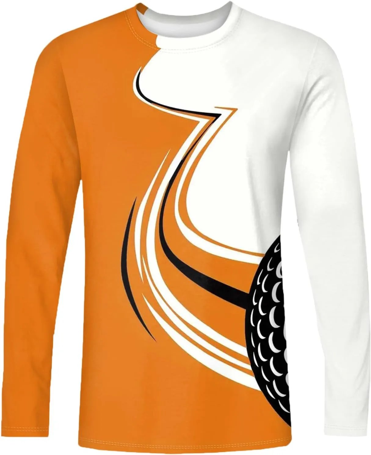 Mens Graphic T-Shirts Fall Casual Crew Neck Shirt Long Sleeve Designer Vintage Clothing