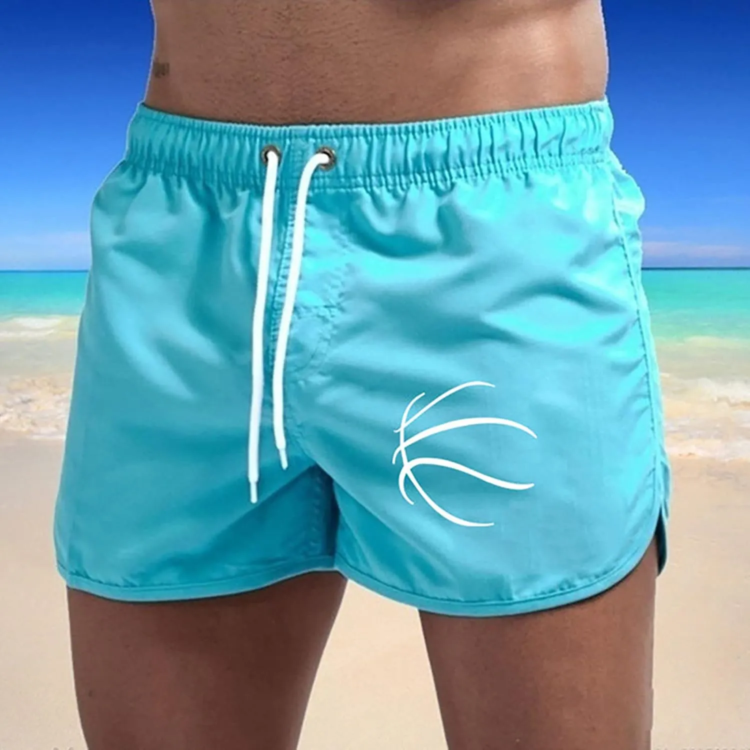 Mens Hiking Shorts Slim-Fit Elastic Beach Shorts Gym Basketball Lightweight Classic Regular Activewear Pants