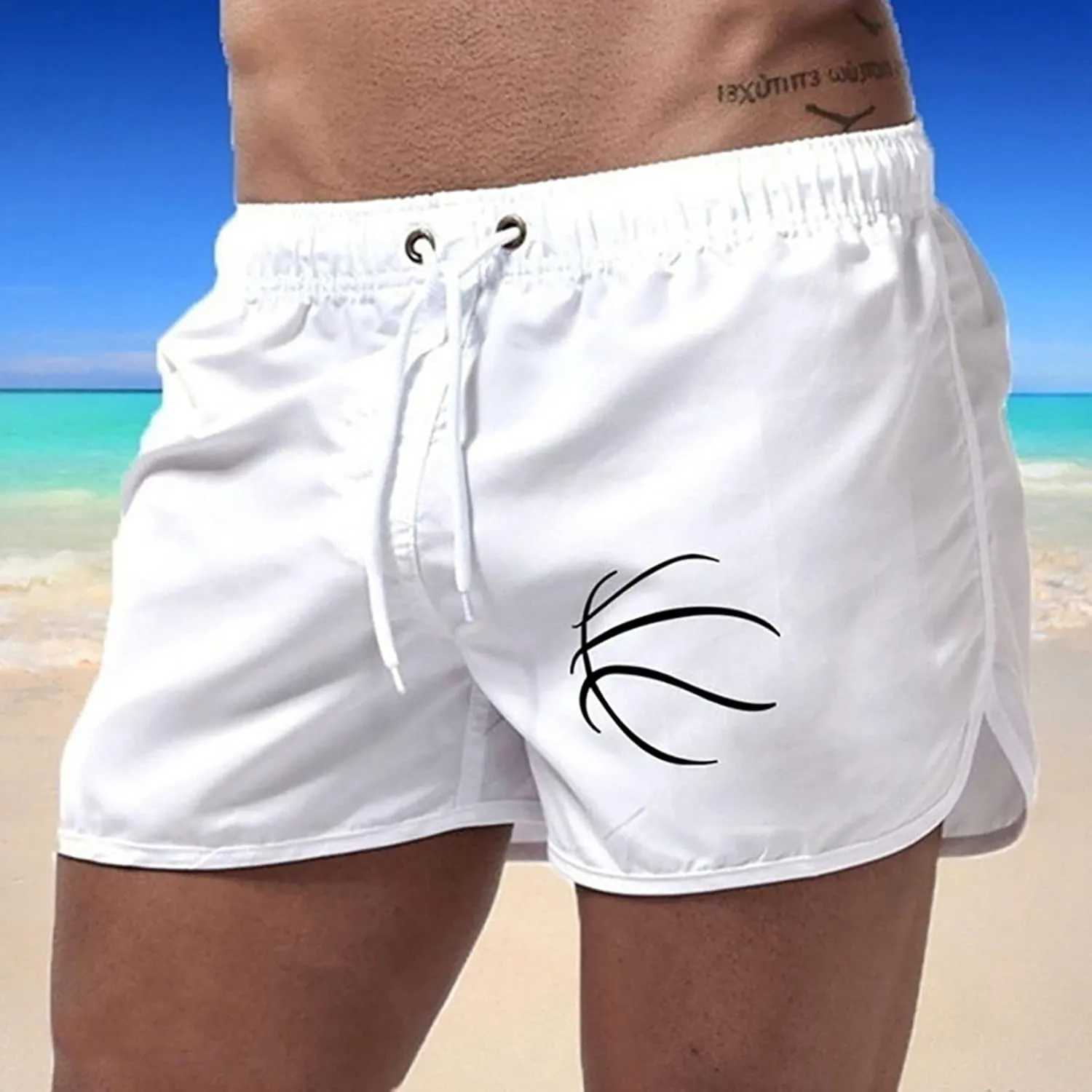 Mens Hiking Shorts Slim-Fit Elastic Beach Shorts Gym Basketball Lightweight Classic Regular Activewear Pants