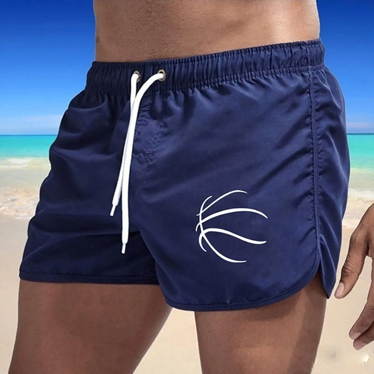 Mens Hiking Shorts Slim-Fit Elastic Beach Shorts Gym Basketball Lightweight Classic Regular Activewear Pants